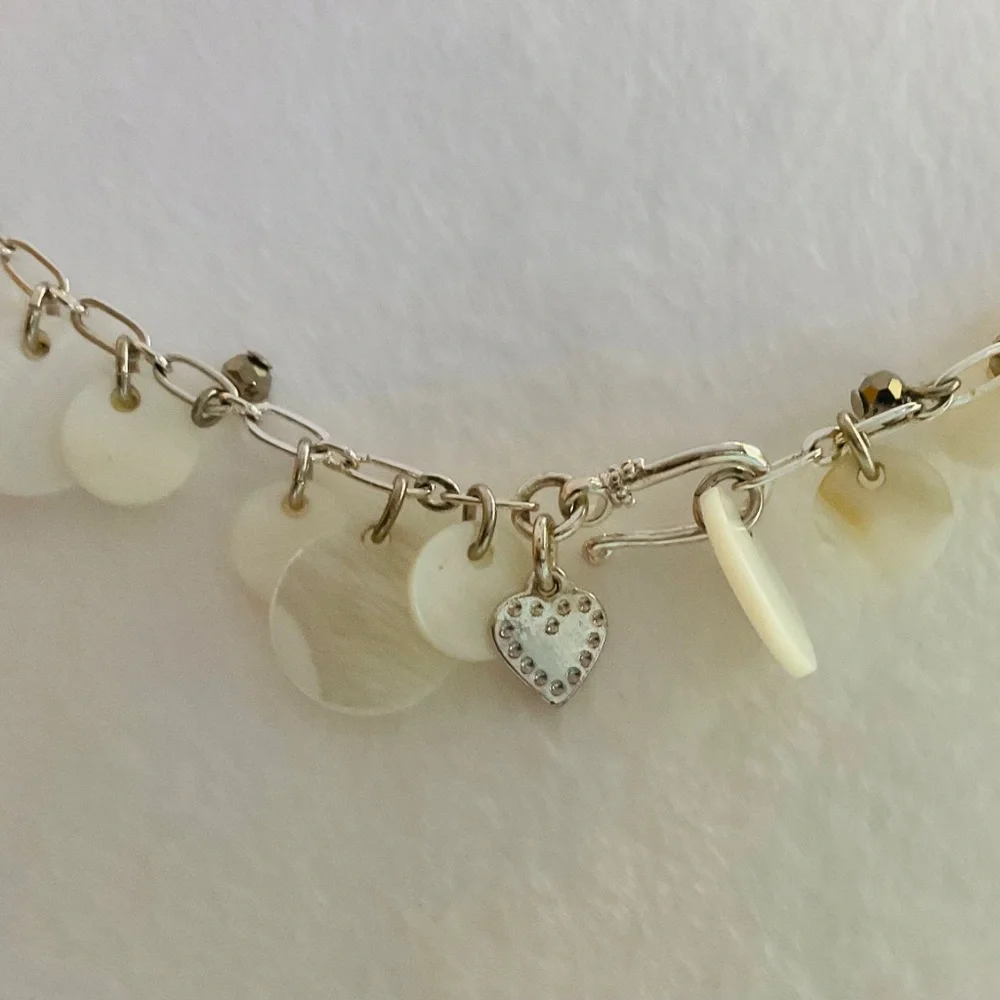 Stella & Dot Toujours MOP Coin Necklace 38" - Picture 4 of 6